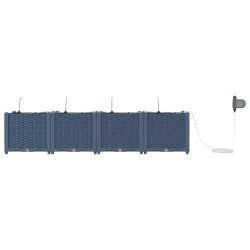 Jardinières de jardin 1 pc Gris 160 x 40 x 37.5 cm Plastique 