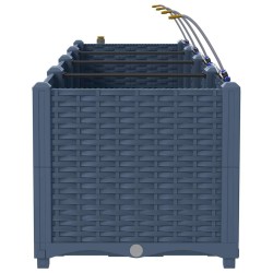 Jardinières de jardin 1 pc Gris 160 x 40 x 37.5 cm Plastique 