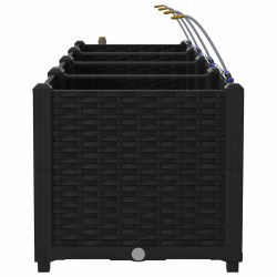 Jardinières de jardin 1 pc Noir 160 x 40 x 37.5 cm Plastique 