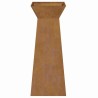 Porte-plante pilier de jardin avec bol 40x40x100 cm en acier corten. 