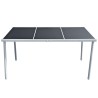 Table de jardin 150x90x74 cm Noir Acier 