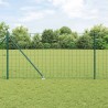 Clôture Euro avec 7 poteaux en pointe 1x10 m en acier galvanisé vert 