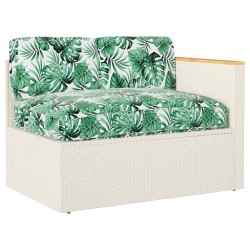 Set de coussins de palette avec oreiller 3 pcs Motif de feuille 