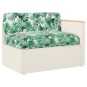 Set de coussins de palette avec oreiller 3 pcs Motif de feuille 