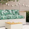 Set de coussins de palette avec oreiller 3 pcs Motif de feuille 