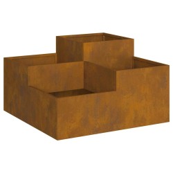 Jardinière 80x80x48 cm en acier résistant aux intempéries 