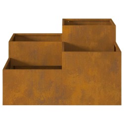 Jardinière 80x80x48 cm en acier résistant aux intempéries 