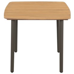 Table de jardin 80 x 80 x 72 cm Bois d'acacia solide et acier 
