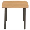 Table de jardin 80 x 80 x 72 cm Bois d'acacia solide et acier 