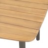 Table de jardin 80 x 80 x 72 cm Bois d'acacia solide et acier 