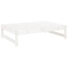 Repose-pied de jardin 120x80 cm blanc bois de pin massif 