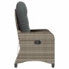 Fauteuil relax avec coussin en poly rattan gris 