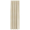 Rideaux occultants avec bande supérieure 2 pcs en velours crème 