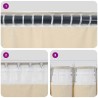 Rideaux occultants avec bande supérieure 2 pcs en velours crème 