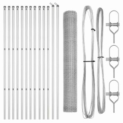 Ensemble de Clôture 2 Pièces Acier galvanisé 25 x 1,2 m Durable 