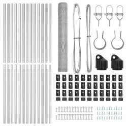 Ensemble de Clôture 2 Pièces Acier galvanisé 25 x 1,2 m Durable 