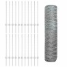 Poteaux de clôture 11 pcs U-Channel 80 cm en acier galvanisé 