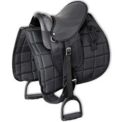 Ensemble de selle Pony 10" Noir 