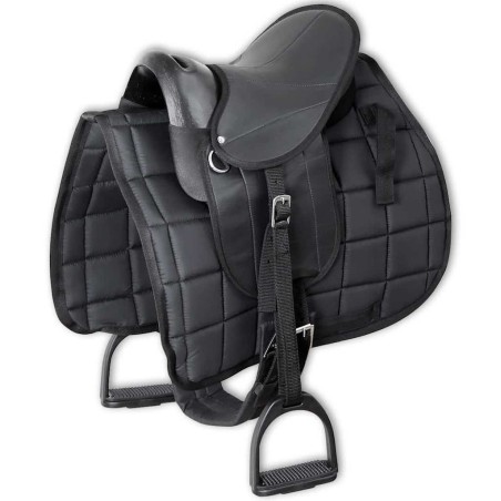 Ensemble de selle Pony 10" Noir 
