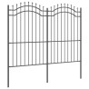 Clôture de jardin Gris 215 cm Acier peint par poudre 