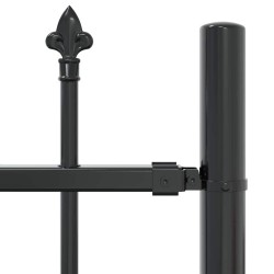 Clôture de jardin Gris 215 cm Acier peint par poudre 