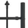 Clôture de jardin Gris 215 cm Acier peint par poudre 