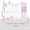 Clôture de jardin Gris 215 cm Acier peint par poudre 