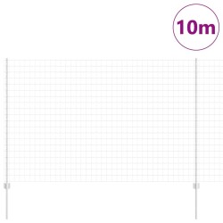 Clôture Euro avec 10 poteaux Argent 1,5x10 m Acier 
