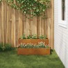 jardinière 2 niveaux 100x60x45 cm en acier résistant aux intempéries 