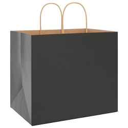 Sacs en papier 250 pcs avec poignées noir 32x22x28 cm 