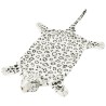 Tapis en peluche en forme de léopard 139 cm Blanc 