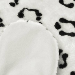 Tapis en peluche en forme de léopard 139 cm Blanc 