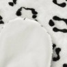 Tapis en peluche en forme de léopard 139 cm Blanc 