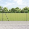 Clôture Euro avec 7 poteaux de support 1,4 x 10 m en acier galvanisé 