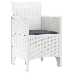 Chaises de Jardin 4 pcs Blanc 53 x 49 x 85 cm Plastique 