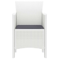 Chaises de Jardin 4 pcs Blanc 53 x 49 x 85 cm Plastique 