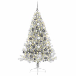 Sapin de Noël artificiel Argent 180 cm Acier 