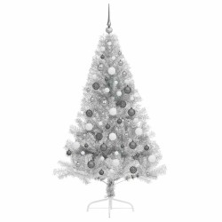 Sapin de Noël artificiel Argent 180 cm Acier 
