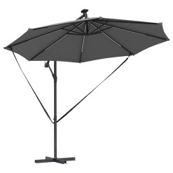 Parasol banane à mât déporté Anthracite 294 x 294 x 248 cm 