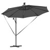 Parasol banane à mât déporté Anthracite 294 x 294 x 248 cm 