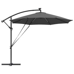 Parasol banane à mât déporté Anthracite 294 x 294 x 248 cm 