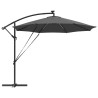 Parasol banane à mât déporté Anthracite 294 x 294 x 248 cm 