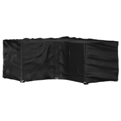 Housse de salon de jardin en forme de L 16 œillets 215x215x90cm 