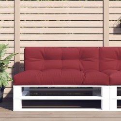 Coussin de palette rouge bordeaux 120x40x12 cm tissu 