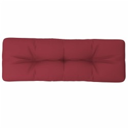 Coussin de palette rouge bordeaux 120x40x12 cm tissu 