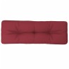 Coussin de palette rouge bordeaux 120x40x12 cm tissu 