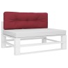 Coussin de palette rouge bordeaux 120x40x12 cm tissu 