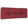 Coussin de palette rouge bordeaux 120x40x12 cm tissu 