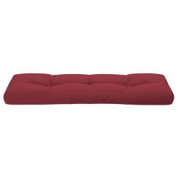 Coussin de palette rouge bordeaux 120x40x12 cm tissu 