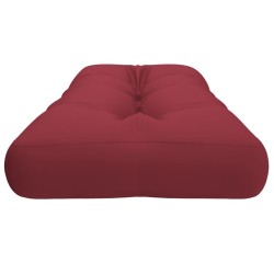 Coussin de palette rouge bordeaux 120x40x12 cm tissu 